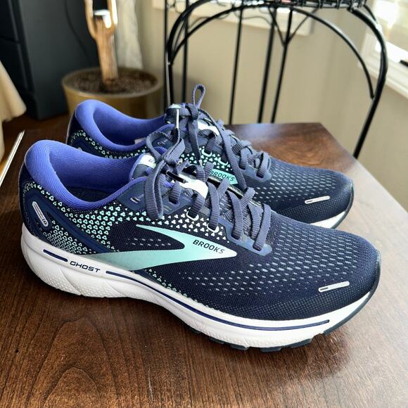 Brooks Shoes - Brooks Ghost 14 Running Shoes Blue Womens Sz 9
